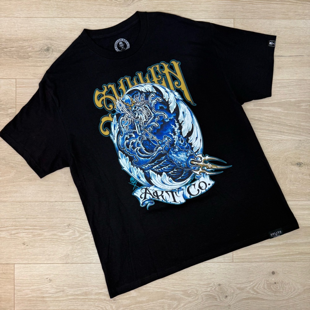 Sullen Art Collective Black Poseidon Short Sleeve Tee